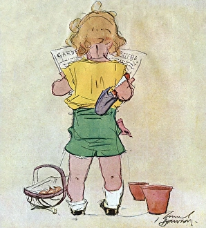 Little child with bulbs by Muriel Dawson Little child with bulbs by Muriel Dawson