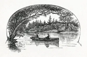 Little Women - Jo and Laurie boating on the river Little Women - Jo and Laurie boating on the river