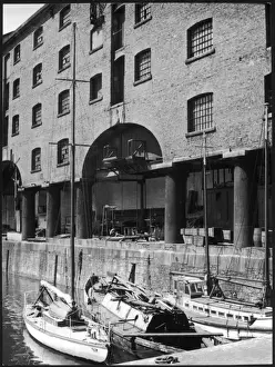 Albert Dock Print: A 19th-century Liverpool Docks scene