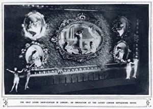 Living drop-curtain in Better Days, London Hippodrome Living drop-curtain in Better Days, London Hippodrome