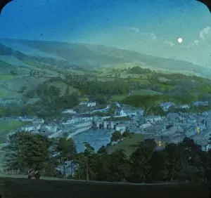 Llangollen Colour Lantern Slide Print, circa 1890s
