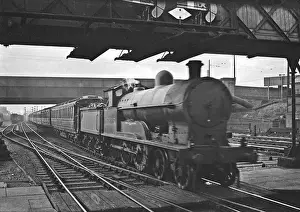 Railway History UK Prints: LMS steam engine and carriages