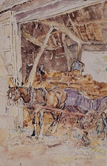 Loading into Barn, Kilpeck, Herefordshire Loading into Barn, Kilpeck, Herefordshire