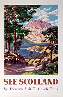Loch Maree and Slioch - Travel Poster Loch Maree and Slioch - Travel Poster