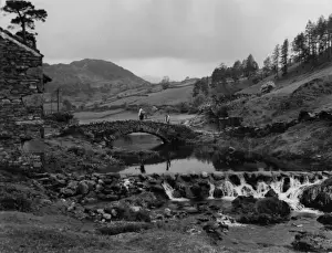 Old Stone Bridge Prints: Lodore Stream