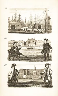 London Docks, Greenwich Hospital and Chelsea Hospital London Docks, Greenwich Hospital and Chelsea Hospital