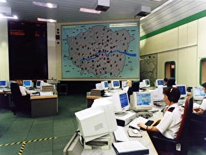 London Fire Brigade control room at headquarters London Fire Brigade control room at headquarters