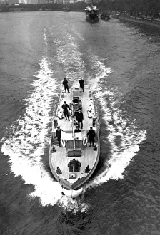 London Fire Brigade fireboat Massey Shaw underway London Fire Brigade fireboat Massey Shaw underway