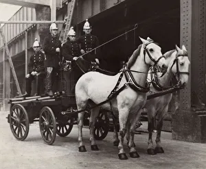 London Fire Brigade horse-drawn cart appliance London Fire Brigade horse-drawn cart appliance
