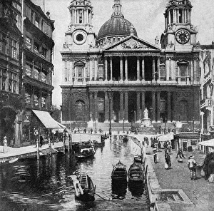 If London were like Venice - St. Pauls Cathedral If London were like Venice - St. Pauls Cathedral