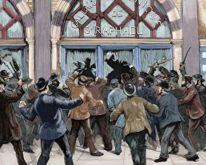 London. Picadilly. Socialist agitation. February 8, 1886. En London. Picadilly. Socialist agitation. February 8, 1886. En