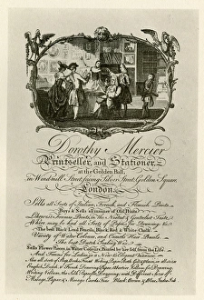 London Trade Card - Dorothy Mercier, Printseller London Trade Card - Dorothy Mercier, Printseller