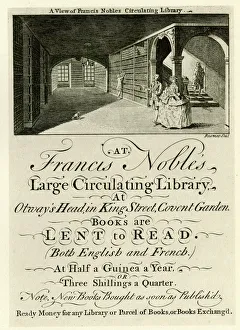 London Trade Card - Francis Nobles Circulating Library London Trade Card - Francis Nobles Circulating Library