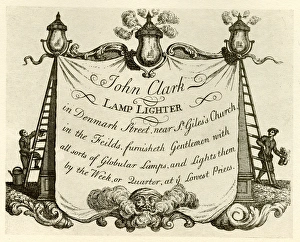 London Trade Card - John Clark, Lamp Lighter London Trade Card - John Clark, Lamp Lighter