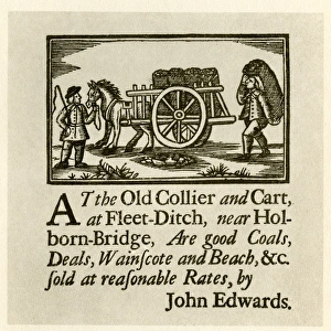 London Trade Card - John Edwards, Coal Merchant London Trade Card - John Edwards, Coal Merchant
