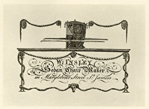 London Trade Card - Sedan Chair Maker London Trade Card - Sedan Chair Maker