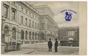 University Prints: Vintage Print of Kings College London 1905