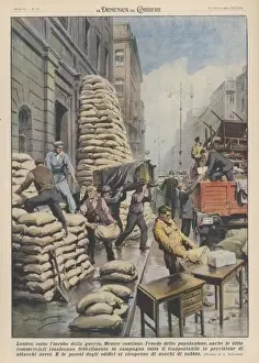Londoners Prepare Blitz Print