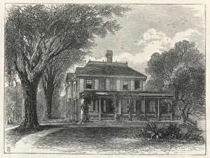 Cambridge Massachusetts Landmarks Prints: Longfellow home - 3