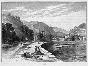 LOOE, Cornwall The seafront at Looe Print