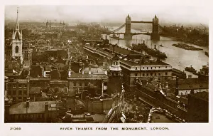 Looking East down the Thames from The Monument Looking East down the Thames from The Monument