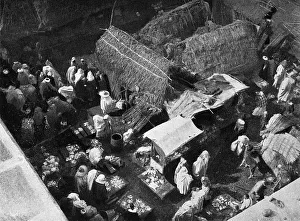 Looking down over the old Fish Market, Tangier, Morocco Looking down over the old Fish Market, Tangier, Morocco