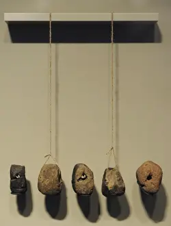Ancient European Artifacts Prints: Loom weights. 2nd-3rd centuries AD