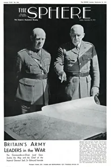 Lord Gort and Sir Edmund Ironside studying map 1939 Lord Gort and Sir Edmund Ironside studying map 1939