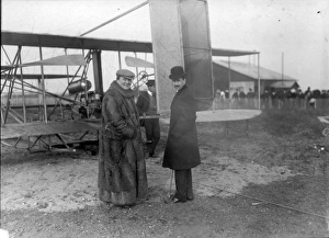 Lord Northcliffe and Orville Wright with the Wright A at Pau Lord Northcliffe and Orville Wright with the Wright A at Pau