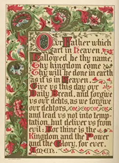 The Lord's Prayer Print from the Gospel of Matthew