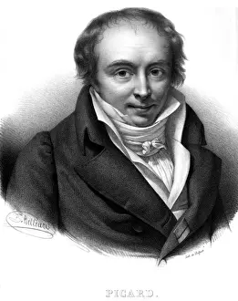 Famous French Writers List Prints: Louis Benoit Picard