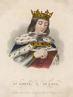 Medieval French Monarchs Prints: Louis IX (Head)