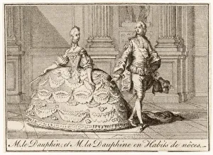 Louis XVI and Marie Antoinette in wedding costumes Louis XVI and Marie Antoinette in wedding costumes