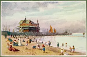 Prints of The Childrens Corner of the beach at Lowestoft, Suffolk Suffolk Prints: Lowestoft Beach Print: The Children's Corner