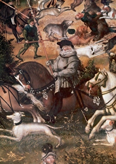 Lucas Cranach the Elder (1479-1553). Hunt in Honour of Cha Lucas Cranach the Elder (1479-1553). Hunt in Honour of Cha