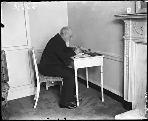 Luigi Pirandello Print - Writer at Desk