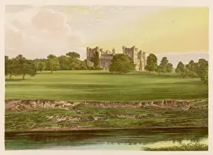 Prints of Lumley Castle, County Durham Style Prints: Lumley Castle Print, 1879 Watercolour