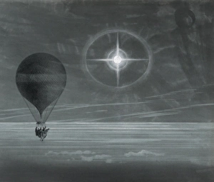 Lunar halo and luminescent cross observed during the balloon Lunar halo and luminescent cross observed during the balloon