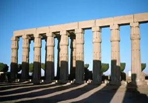 Dramatic Evening Light Prints: Luxor Columns (Shadows)