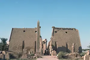 Luxor Temple Print: Front View of the Great Pylon