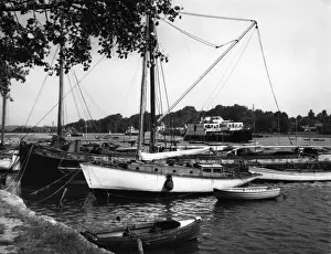 Lymington Harbour Ships and Boats Print, 1950s