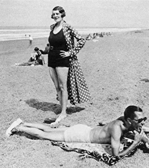 M. and Mme. Dubonnet at the Miramar beach, Biarritz M. and Mme. Dubonnet at the Miramar beach, Biarritz