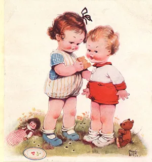 Mabel Lucie Attwell - Just One Bite - Hovis Bread Mabel Lucie Attwell - Just One Bite - Hovis Bread