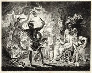 Macbeth and Apparitions Print, Act V Scene I