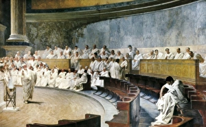 MACCARI, Cesare (1840-1919). Cicero Denouncing MACCARI, Cesare (1840-1919). Cicero Denouncing