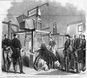 Machinery at Lyon Print: Napoleon and Eugenie in Industry
