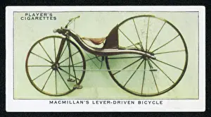 Cycling Prints: Macmillan Bicycle Print: Early Lever-Driven Design