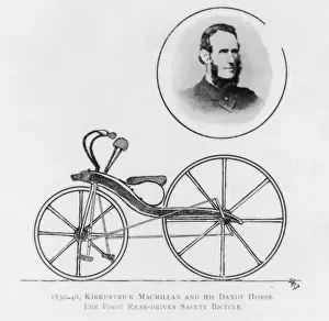Early Bicycle Design Prints: Macmillans Dandy Horse