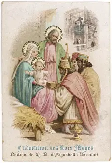 Historical Bible Events Prints: Magi Adoring (Card)