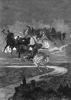 Magyar Wild Hunt Print - Der Weg des Csaba, Medieval Hungary